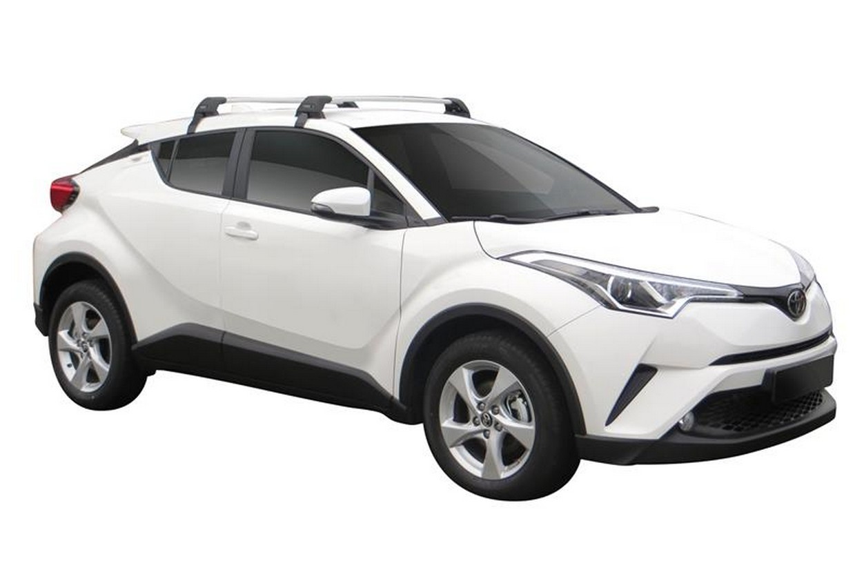 Barres De Toit TOYOTA C HR 2016 AUJOURD'HUI design1 TRANSVERSALES ALUMINIUM  Montage Par Pince