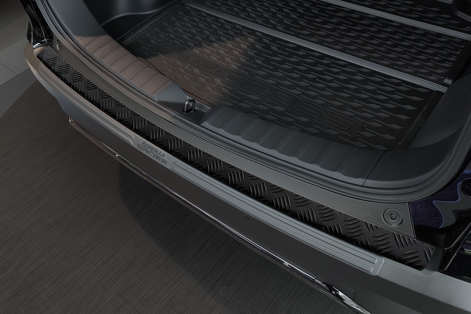 Bumperbeschermer Toyota Corolla Cross (XG10) 2022-heden aluminium traanplaat mat zwart