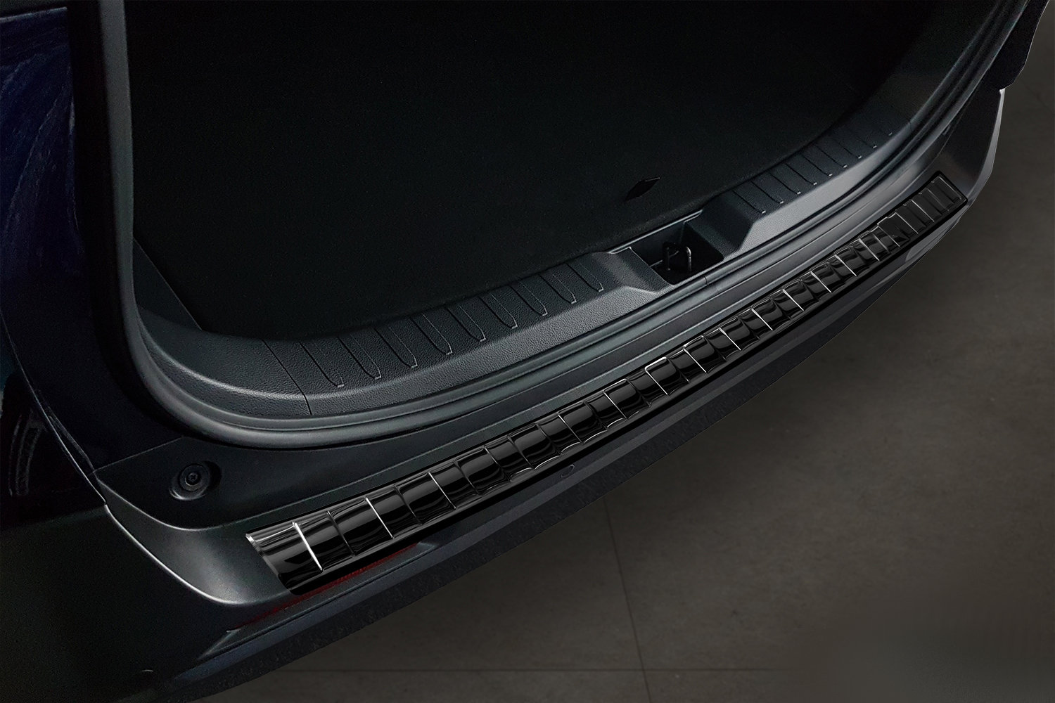 Protection de seuil de coffre convient à Toyota RAV4 V (XA50) 2018-présent acier inox anthracite brillant