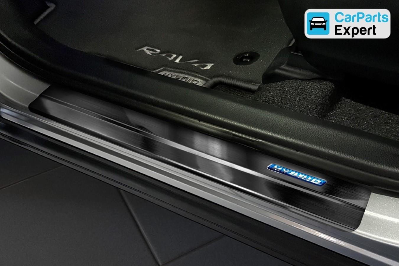 Exclusive & RAV4 IV FL 2016-2018 4-pièces Avisa Seuils de portes inoxydable Noir compatible avec Toyota C-HR 2016 Exclusive & RAV4 IV FL 2016-2018 4-pièces Avisa Seuils de portes inoxydable Noir compatible avec Toyota C-HR 2016