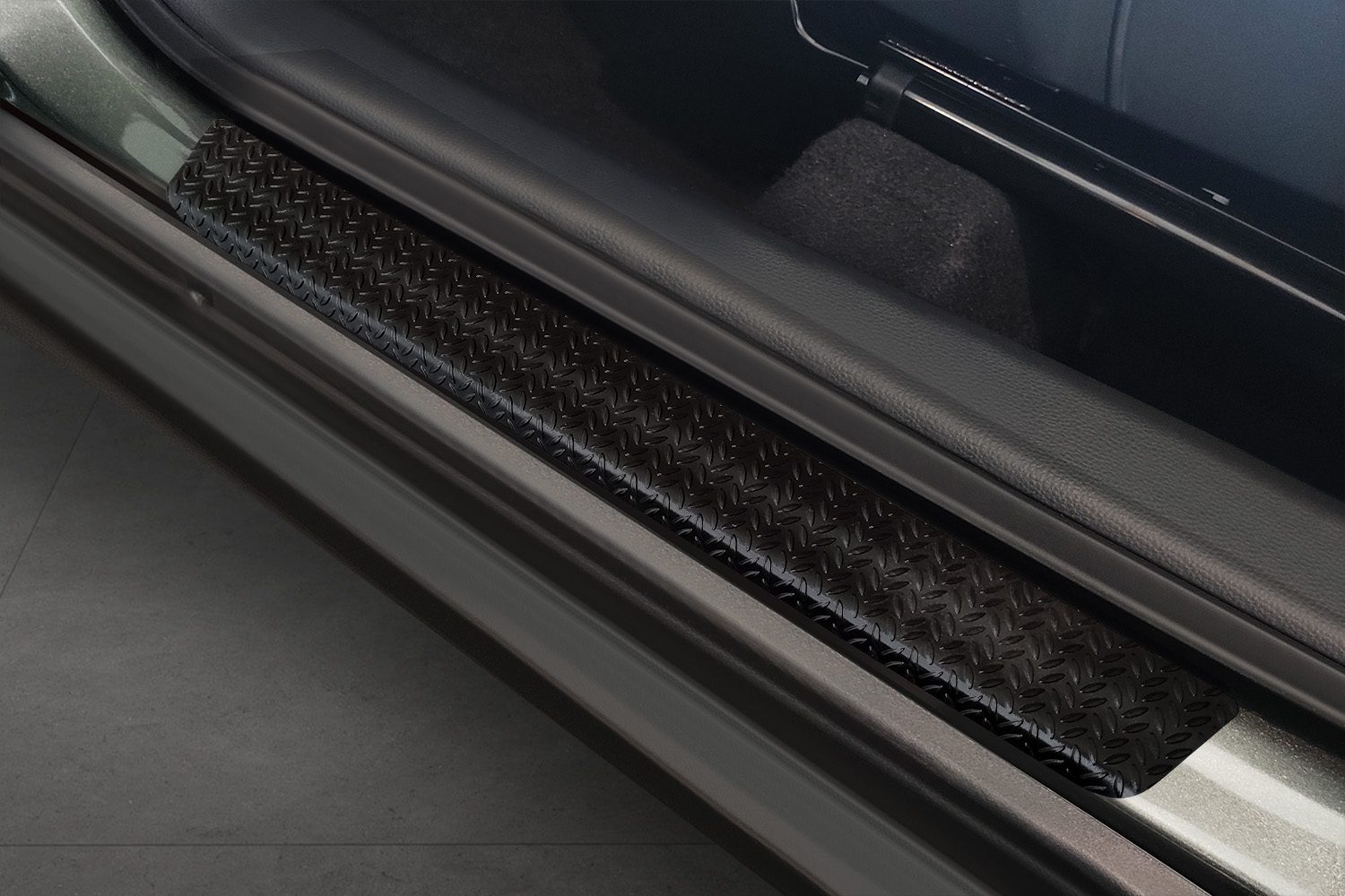 Einstiegsleisten Toyota Aygo X 2022-heute Aluminium Riffelblech schwarz 4-teilig