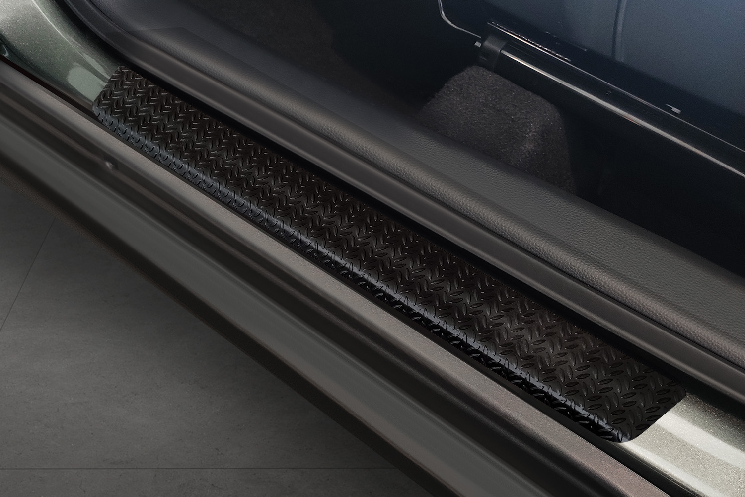Einstiegsleisten passend für Toyota Aygo X 2022-heute Aluminium Riffelblech schwarz 4-teilig