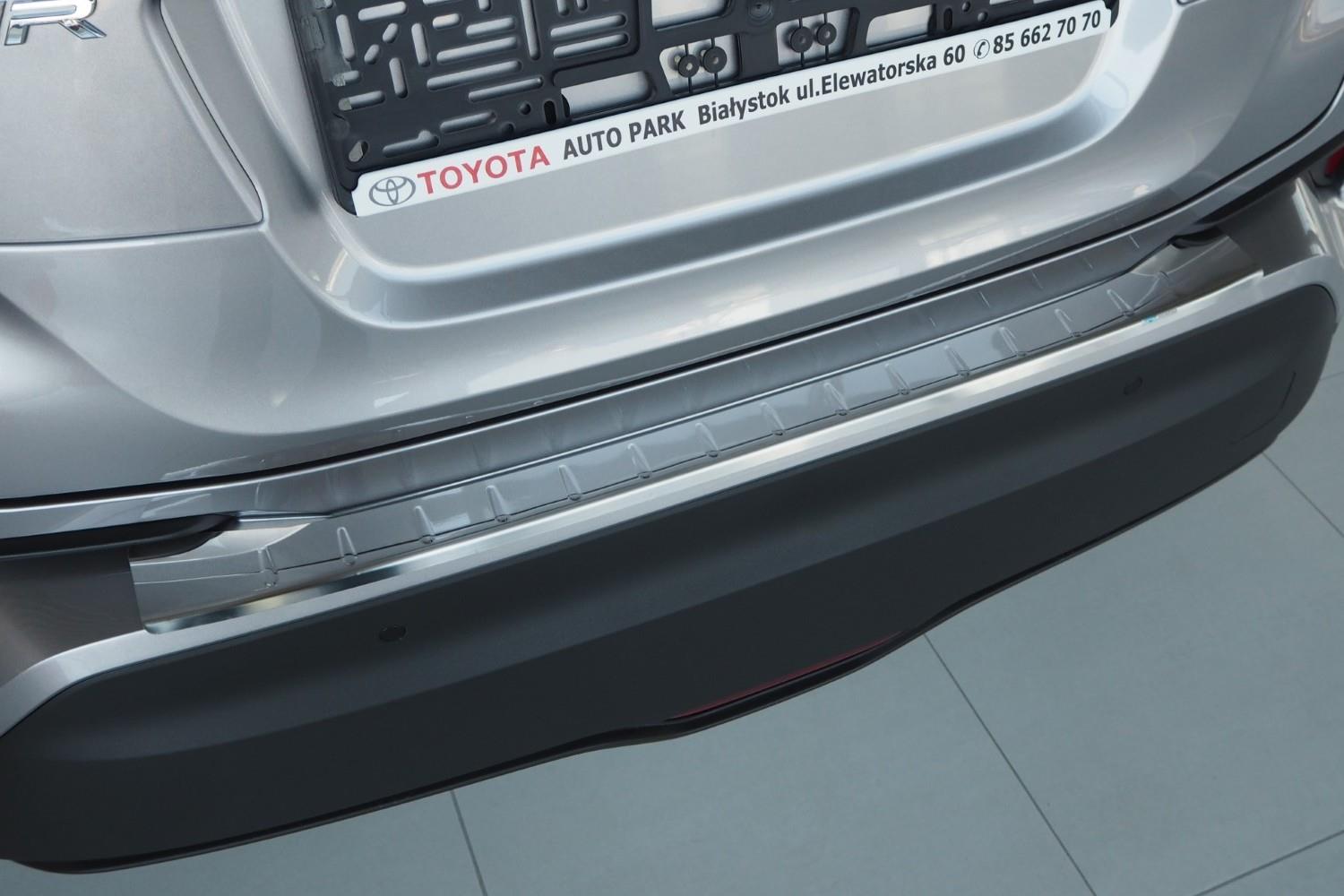 Protection de seuil de coffre convient à Toyota C-HR 2016-2023 acier inox brillant