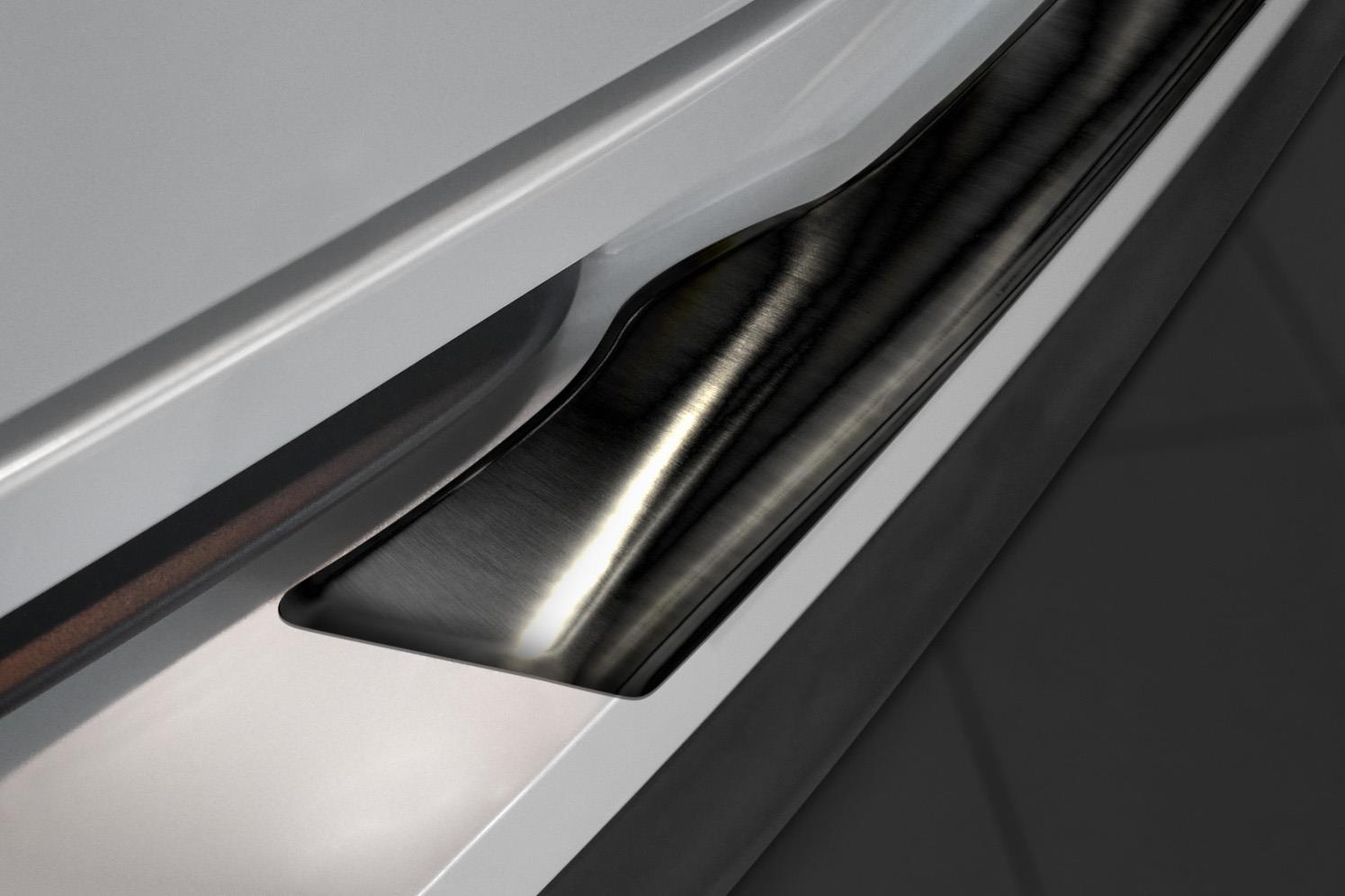 Protezione paraurti posteriore adatta per Toyota C-HR 2016-2023 acciaio inox spazzolato antracite