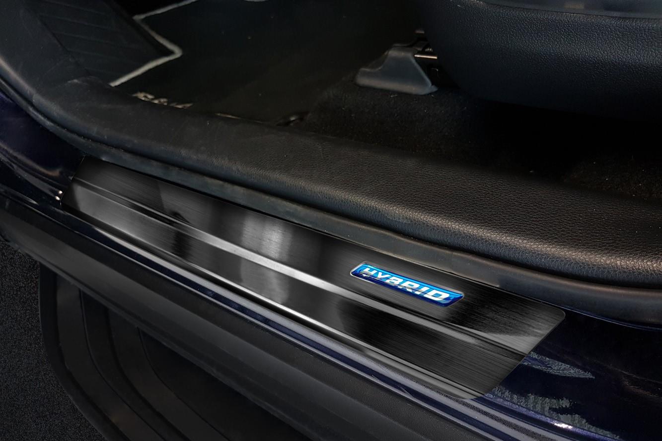 Seuils de portes convient à Toyota RAV4 V (XA50) 2018-présent acier inox brossé anthracite 4 pièces