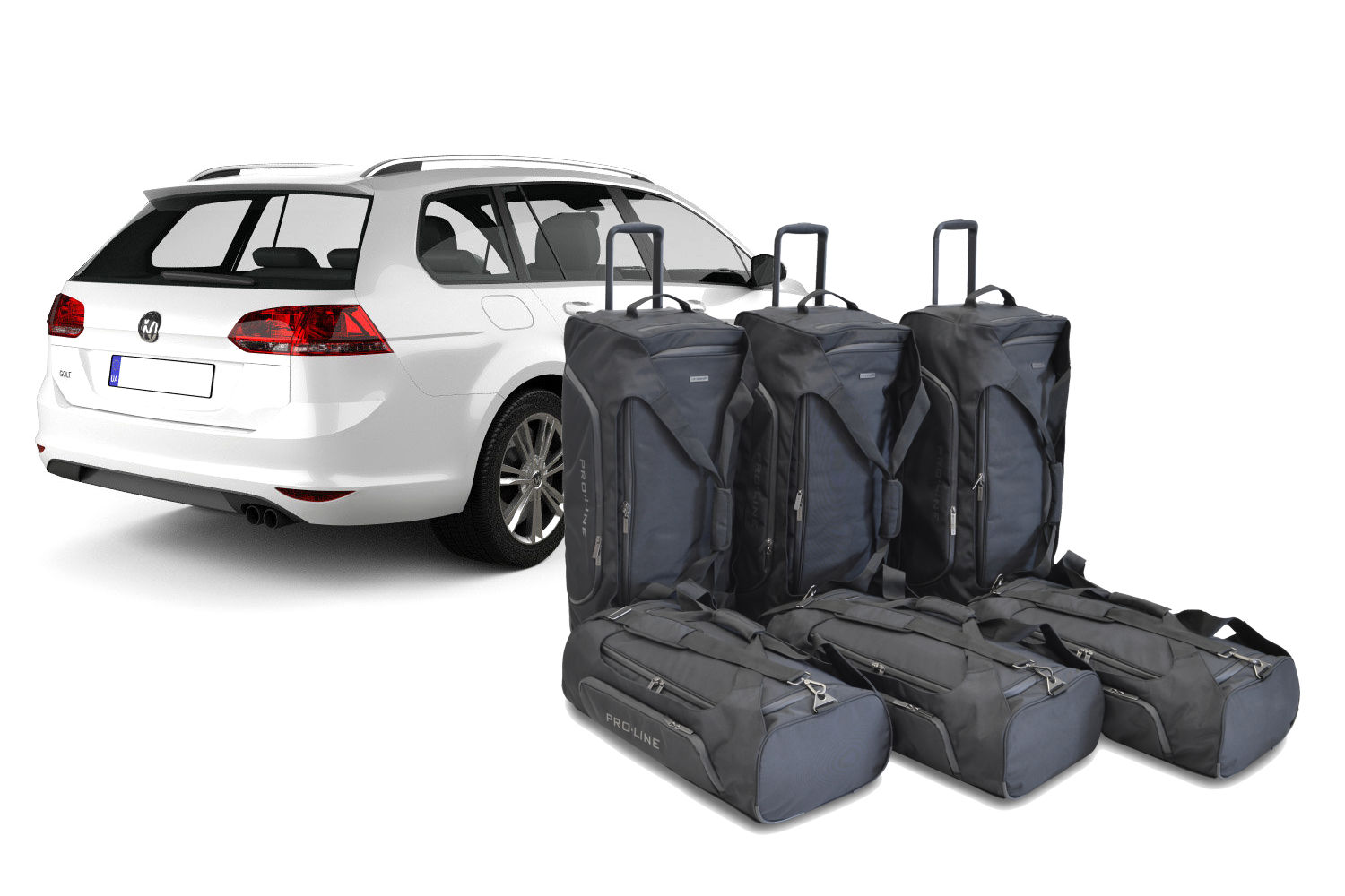 Set de sacs de voyage convient à Volkswagen Golf VII Variant (5G) 2013-2020 break Pro.Line