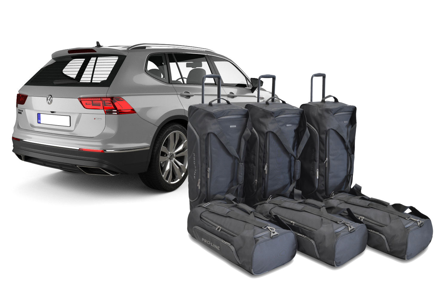 Set de sacs de voyage convient à Volkswagen Tiguan II Allspace 2015-2024 Pro.Line