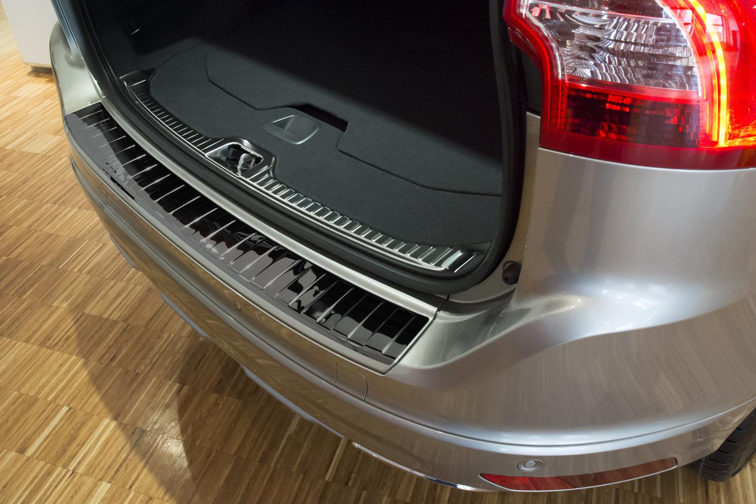 Protection de seuil de coffre convient à Volvo XC60 I 2013-2017 acier inox anthracite brillant