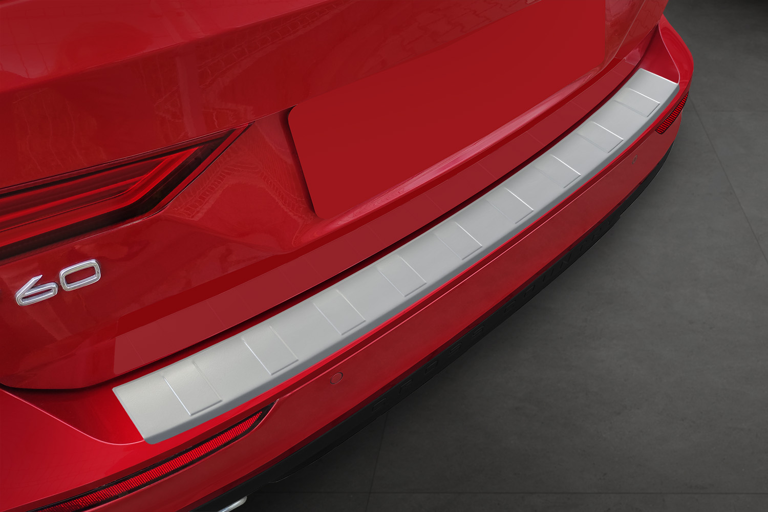 Bumperbeschermer geschikt voor Volvo V60 II 2018-heden wagon RVS lichtgrijs