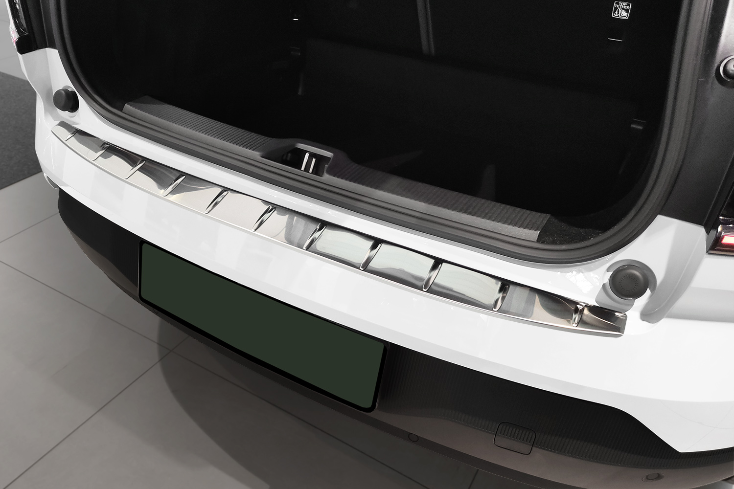 Rear bumper protector suitable for Volvo EX30 2024-present stainless steel brushed
