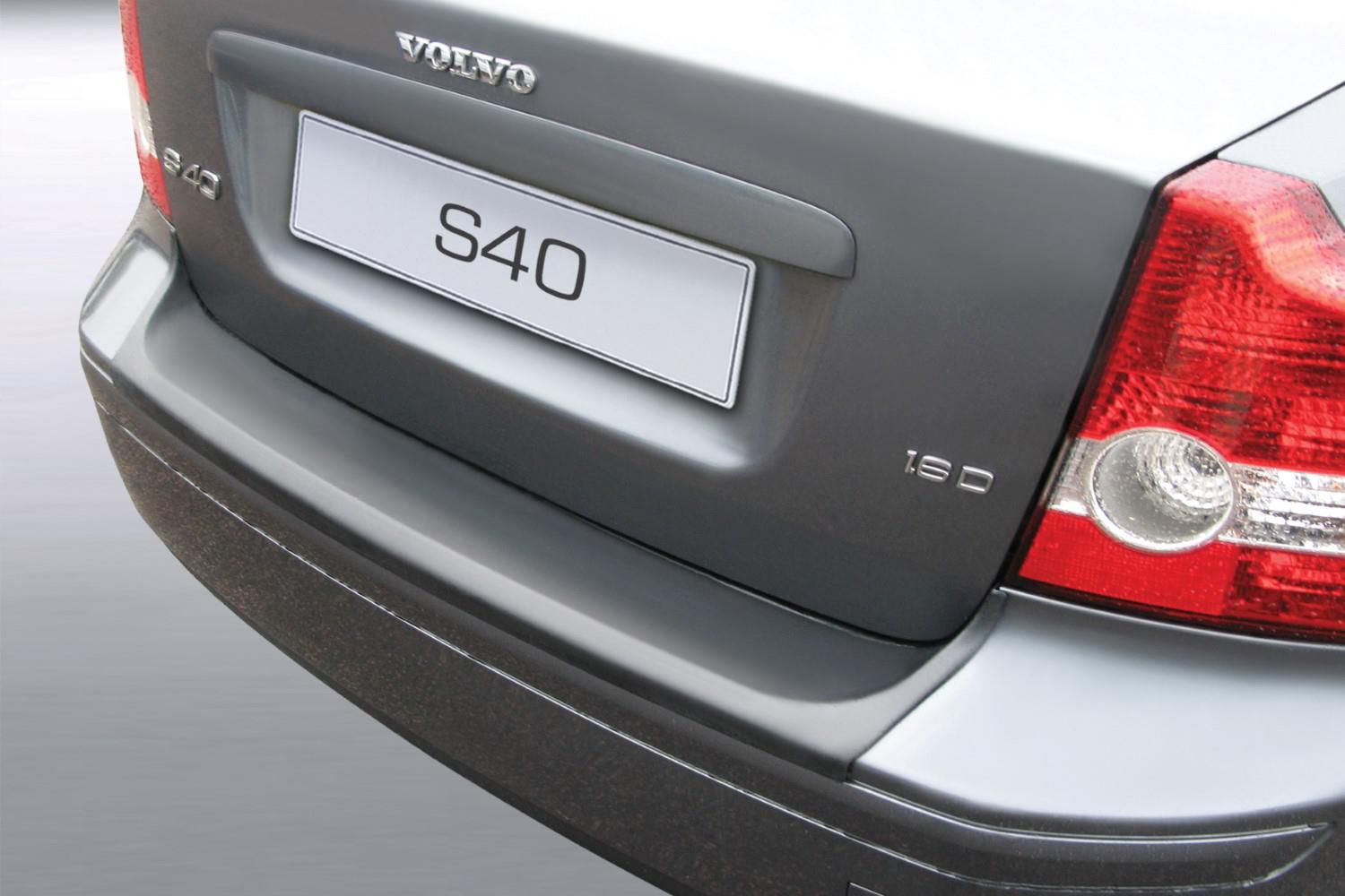 Rear bumper protector Volvo S40 II 2004-2007 4-door saloon ABS - matt black