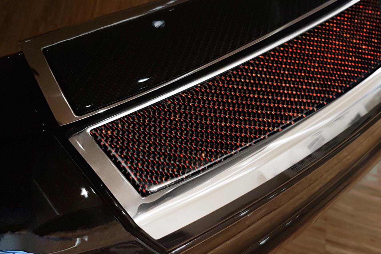Protection de seuil de coffre Volvo XC60 I 2013-2017 acier inox - carbone