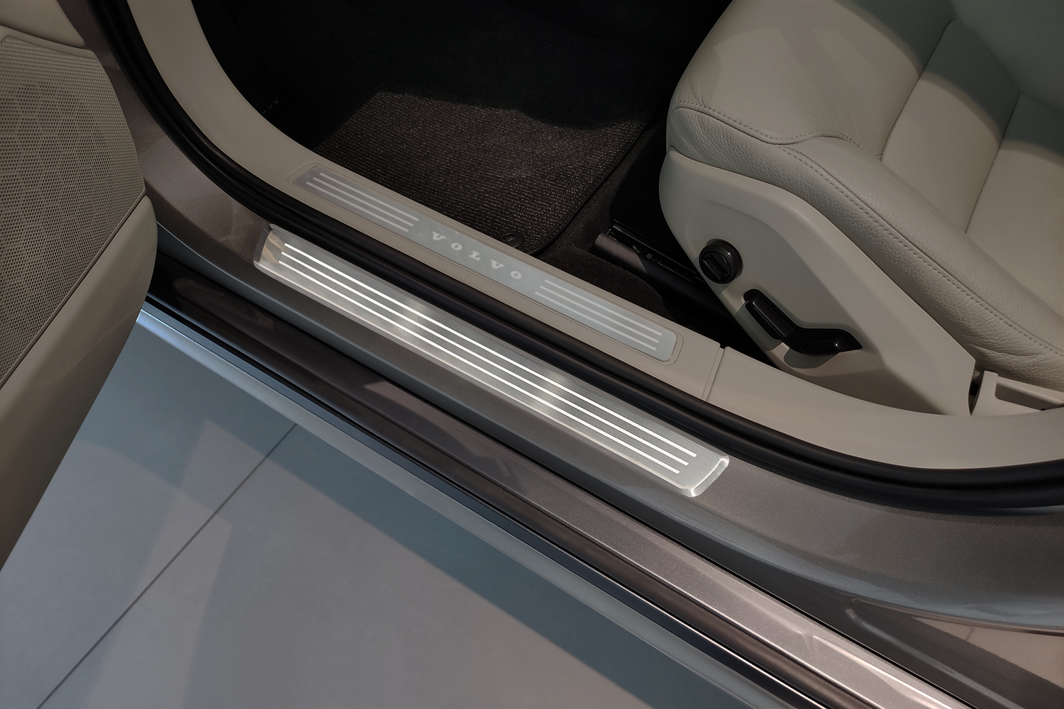 Einstiegsleisten Edelstahl für Volvo V90 2017-2023 Türschutz Carbon Fo