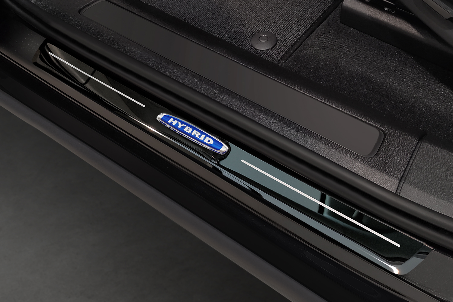 Door sill plates suitable for Volvo XC60 II 2017-present stainless steel high gloss anthracite 4 pieces