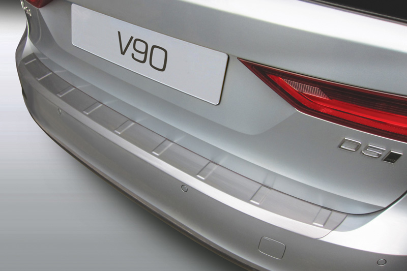 Rear bumper protector suitable for Volvo V90 II 2016-present wagon ABS - matt black