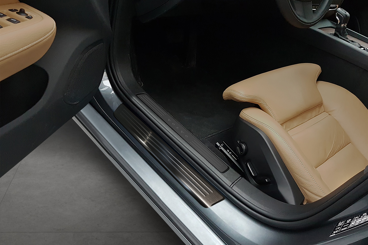 Einstiegsleisten passend für Volvo V60 II 2018-heute Kombi Edelstahl gebürstet anthrazit 4-teilig