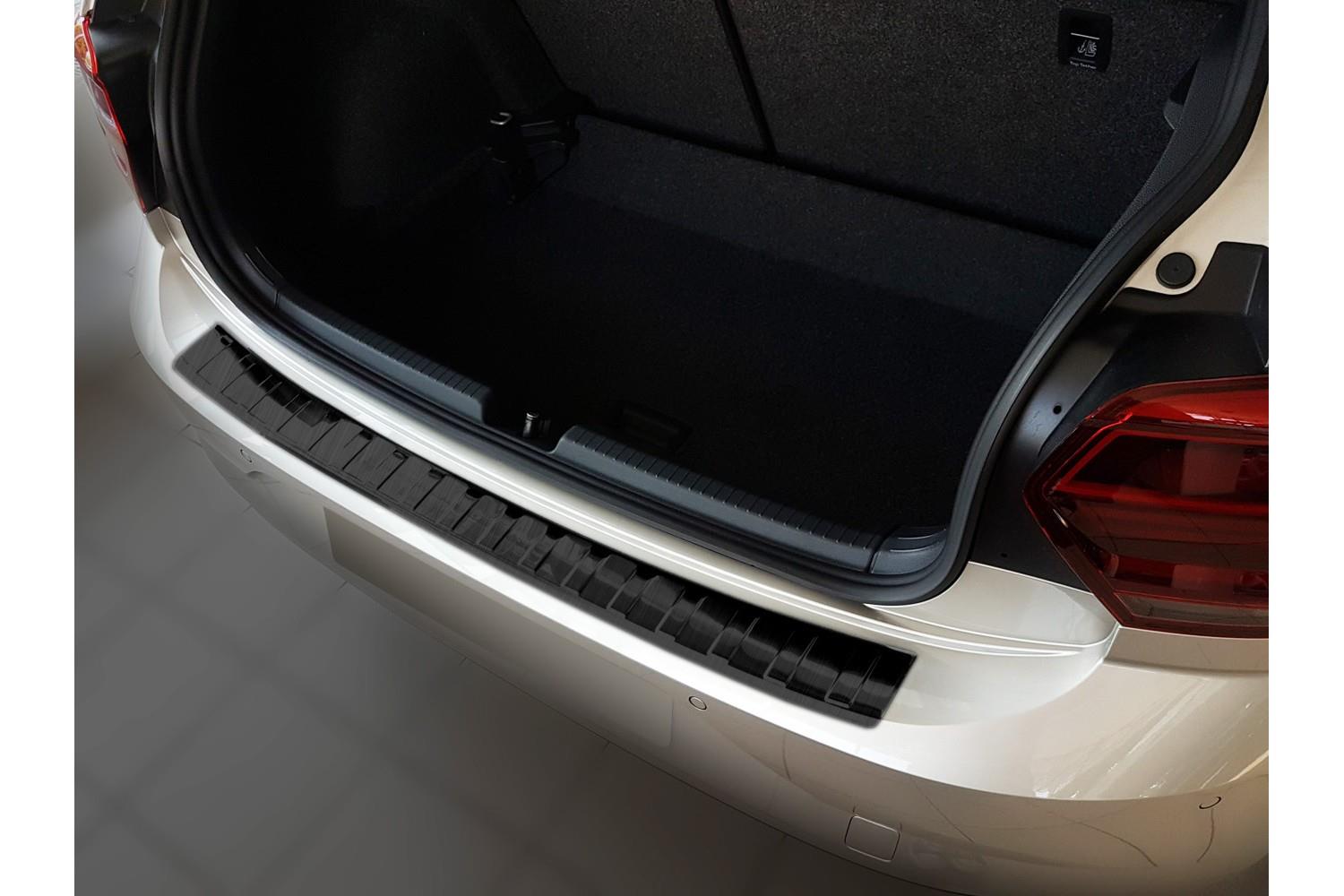 Rear bumper protector Volkswagen Polo VI (AW) 2017-present 5-door hatchback stainless steel anthracite (VW10POBP) (3)