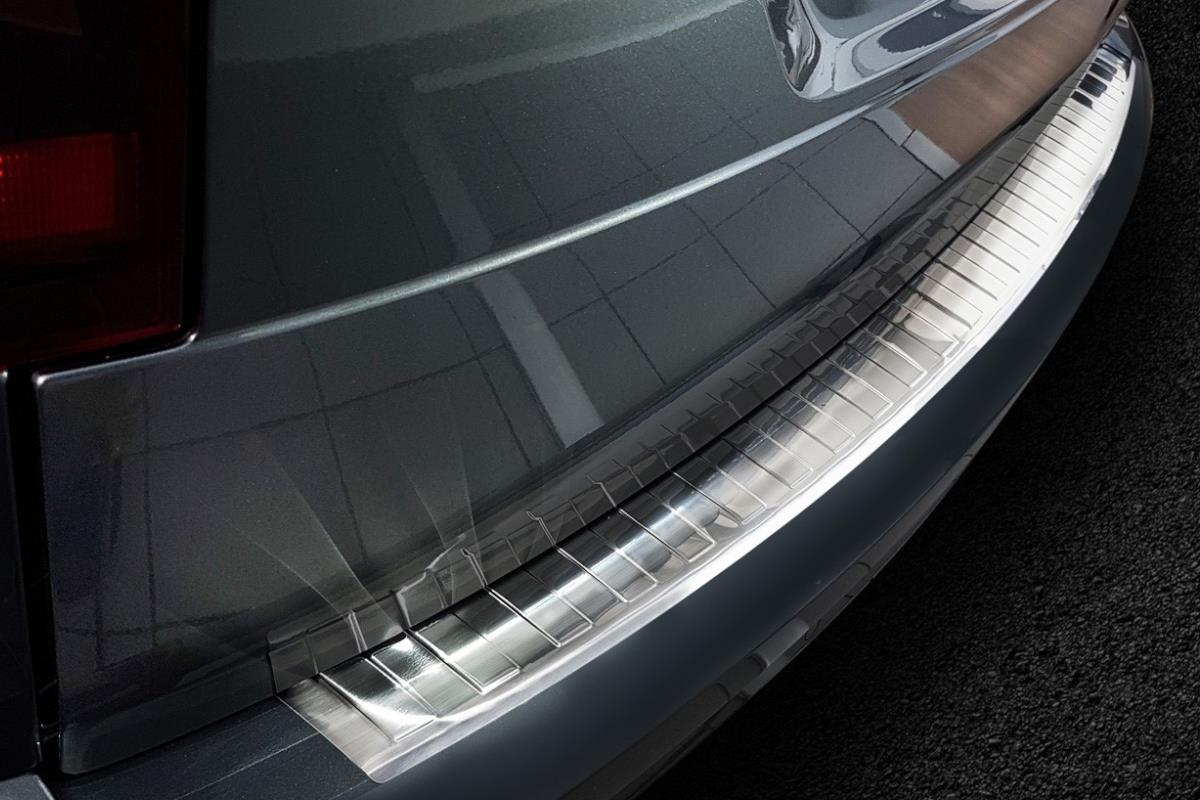 Protection De Seuil De Coffre En Acier Inoxydable Pour VW Caddy Cargo V (2020+) - Tuning-art L444 - Finition Argent - Facile à Poser