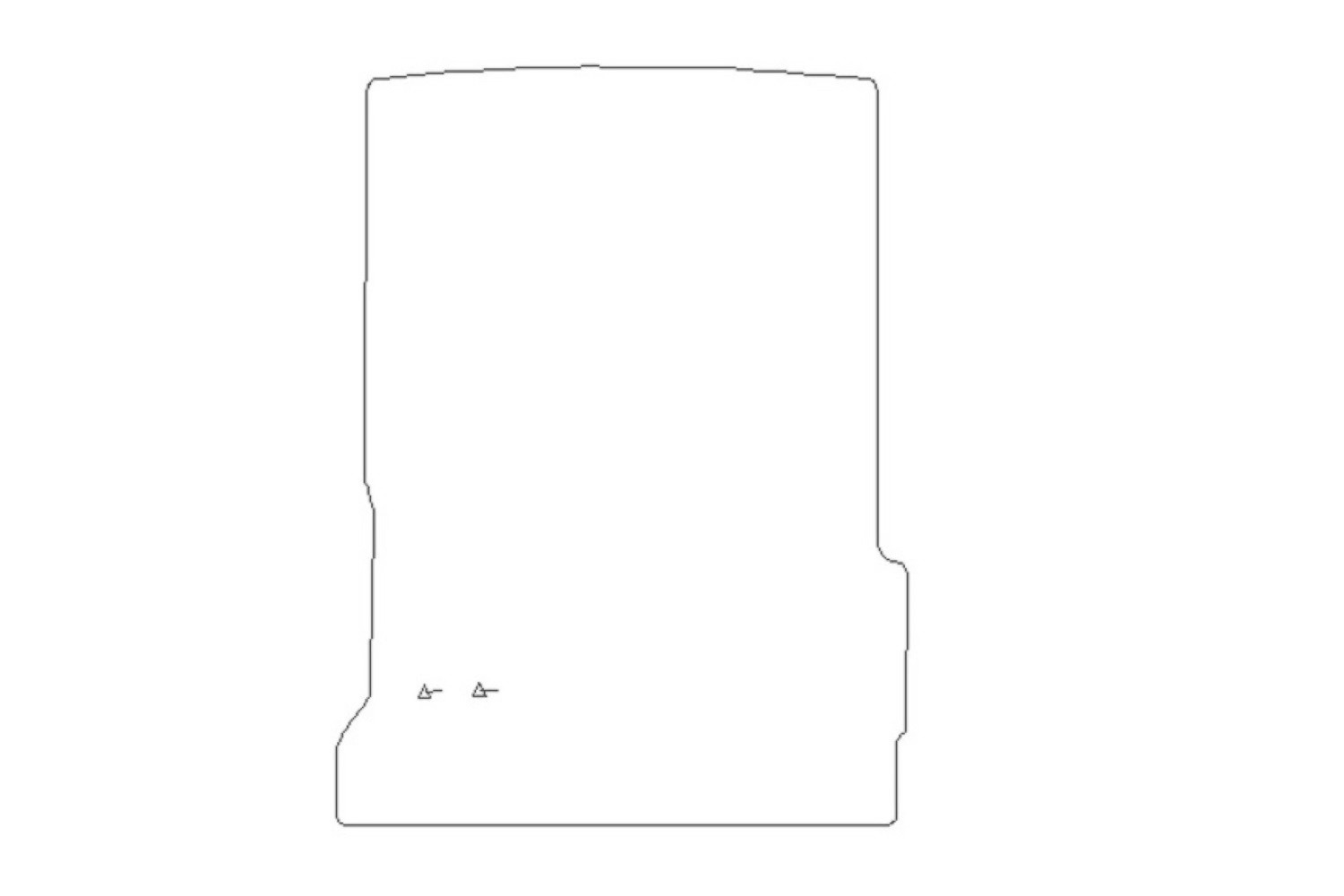 Cargo space mat suitable for Volkswagen T5 Multivan 2003-2015 3 mm rubber - Diamond Checker