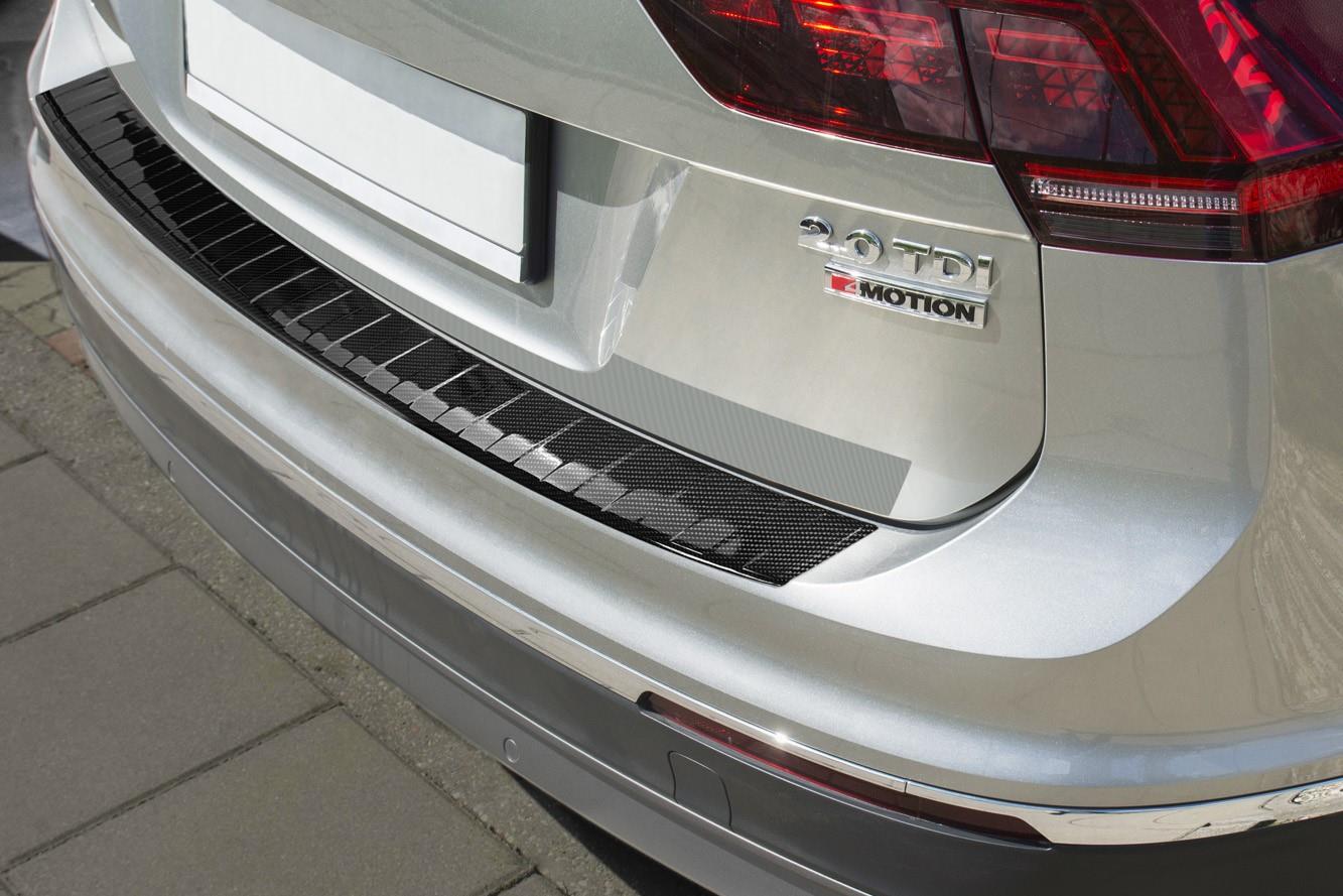 Rear bumper protector suitable for Volkswagen Tiguan II 2015-2024 carbon