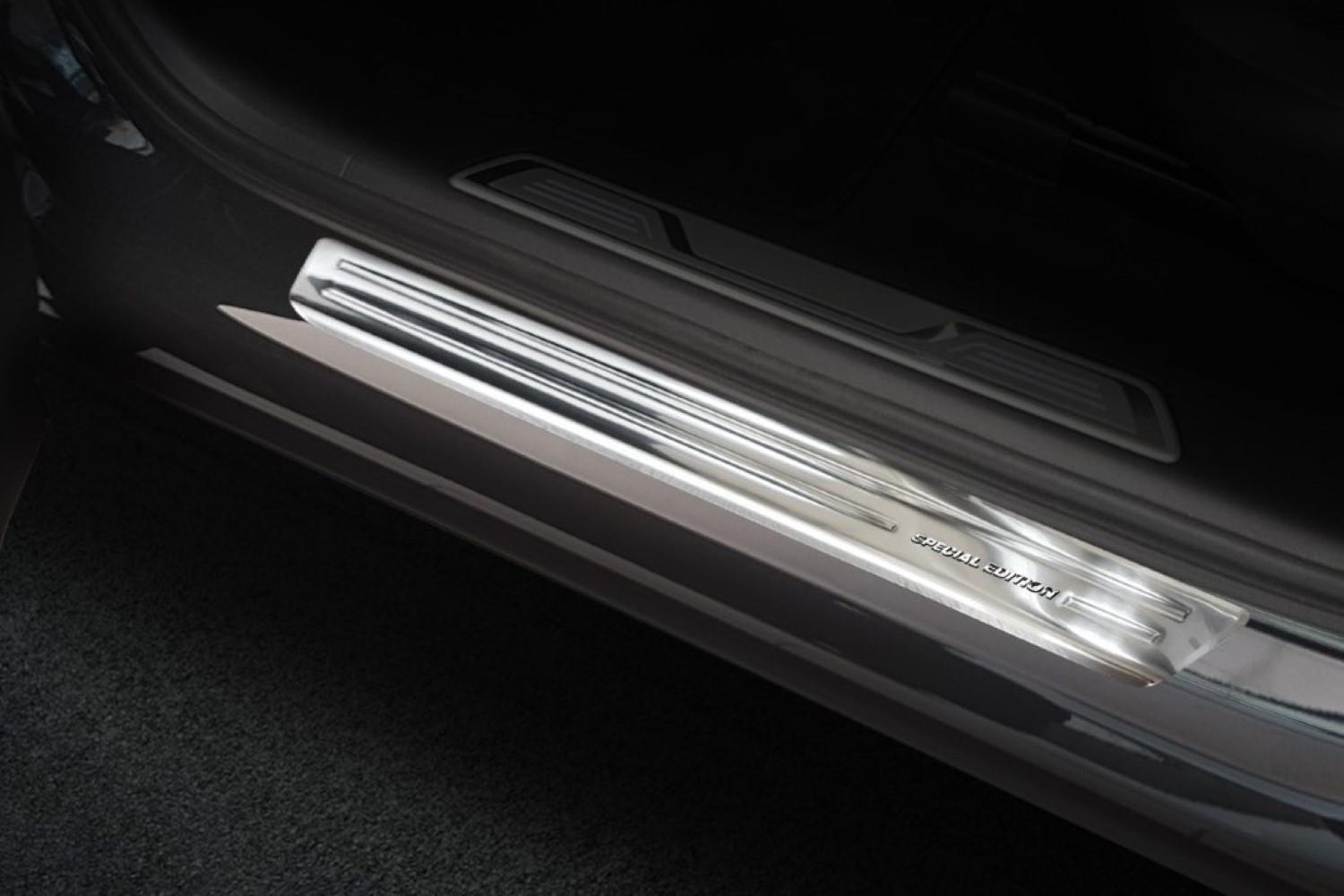Door sill plates suitable for Volkswagen Touareg III (CR7) 2018-present stainless steel brushed 4 pieces