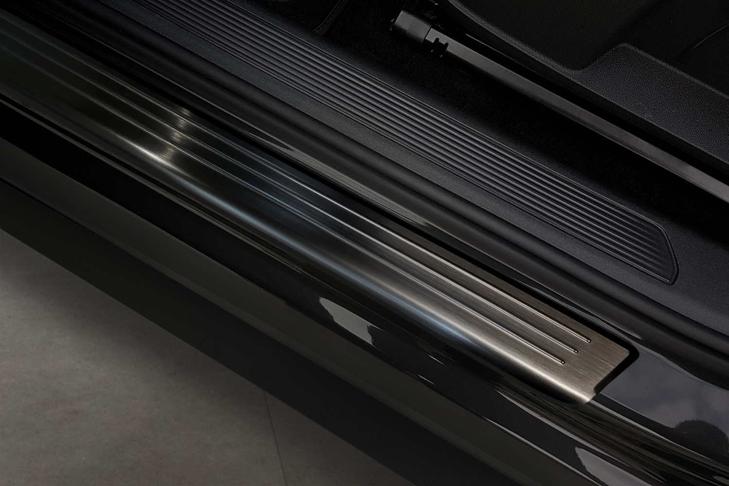 Seuils de portes convient à Volkswagen ID.3 2019-présent 5 portes bicorps acier inox brossé anthracite 4 pièces