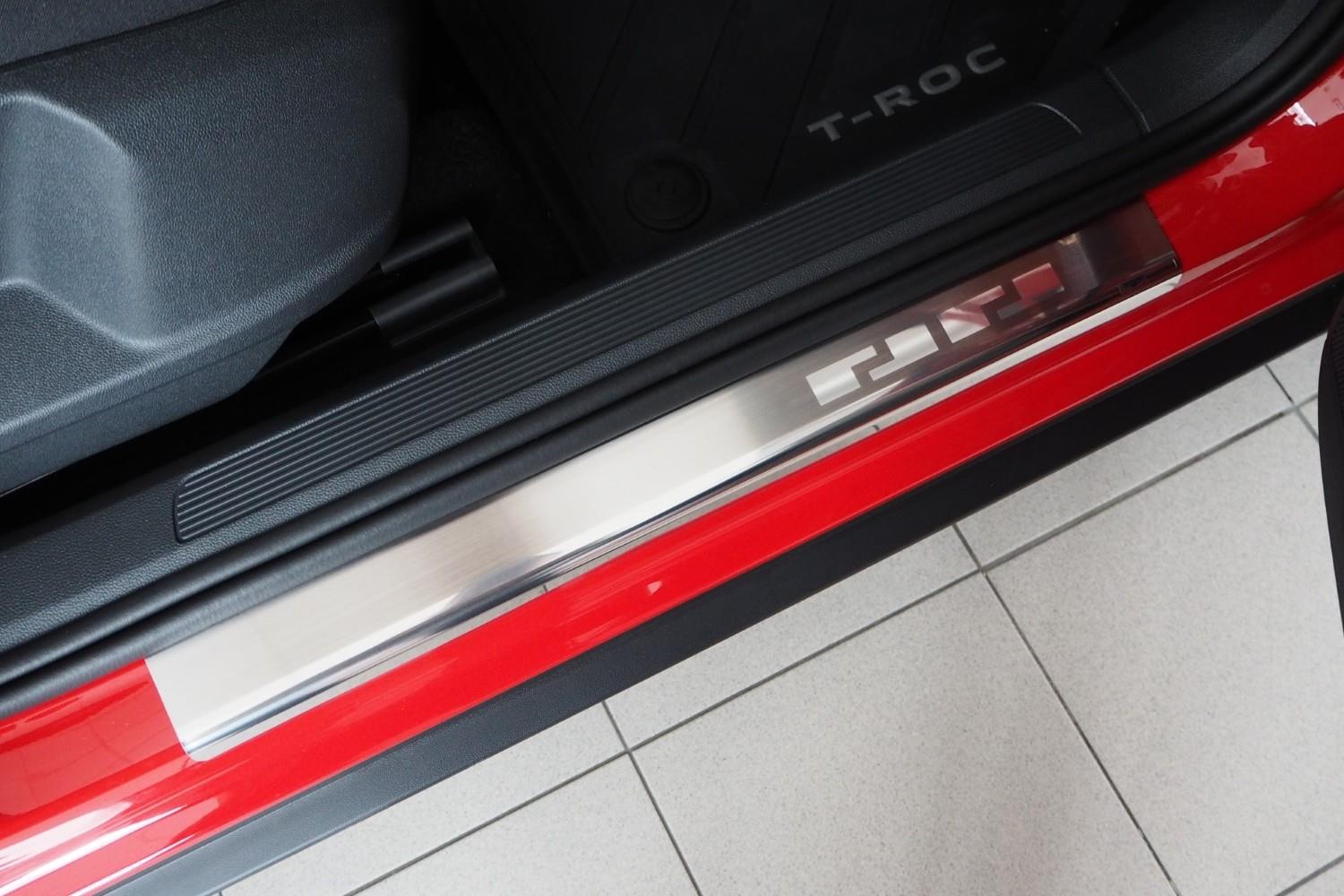 Seuils de portes convient à Volkswagen T-Roc 2017-présent acier inox brossé