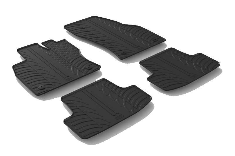  Elmasline Lot de Tapis en Caoutchouc Design 3D, pour VW T-ROC à  partir de 2018, Bord Extra Haut de 5 cm