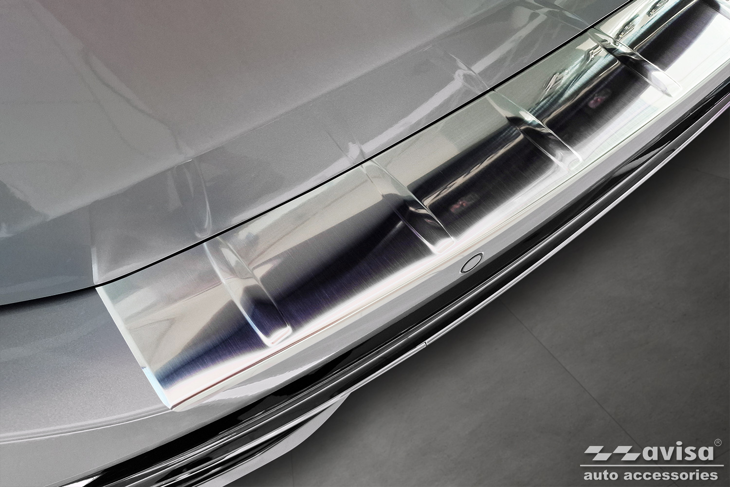 Rear bumper protector suitable for Volkswagen Passat Variant (B9) 2023-present wagon stainless steel brushed