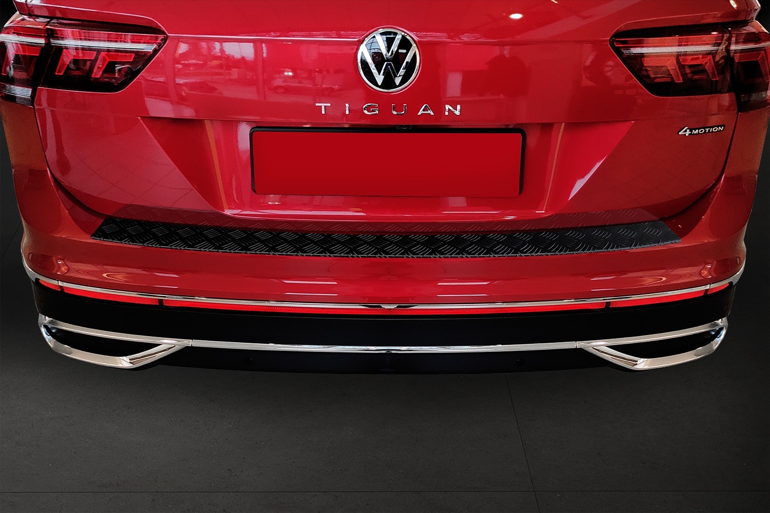 Ladekantenschutz Volkswagen Tiguan II Aluminium Riffelblech matt anthrazit