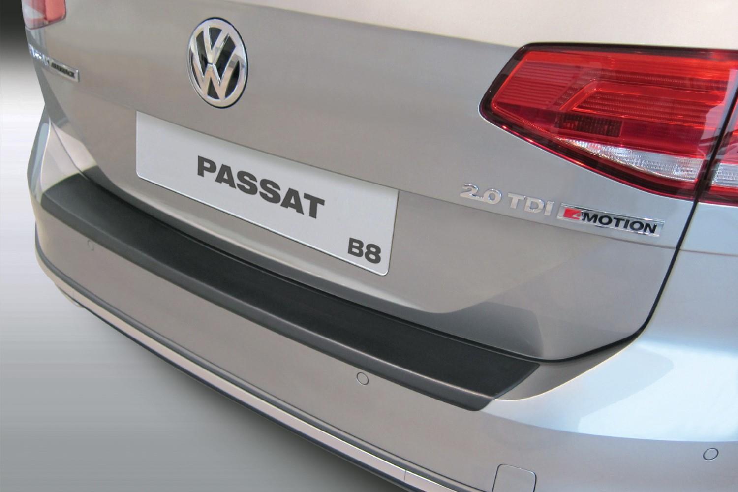 Rear bumper protector Volkswagen Passat Variant (B8) 2014-present wagon ABS  - matt black