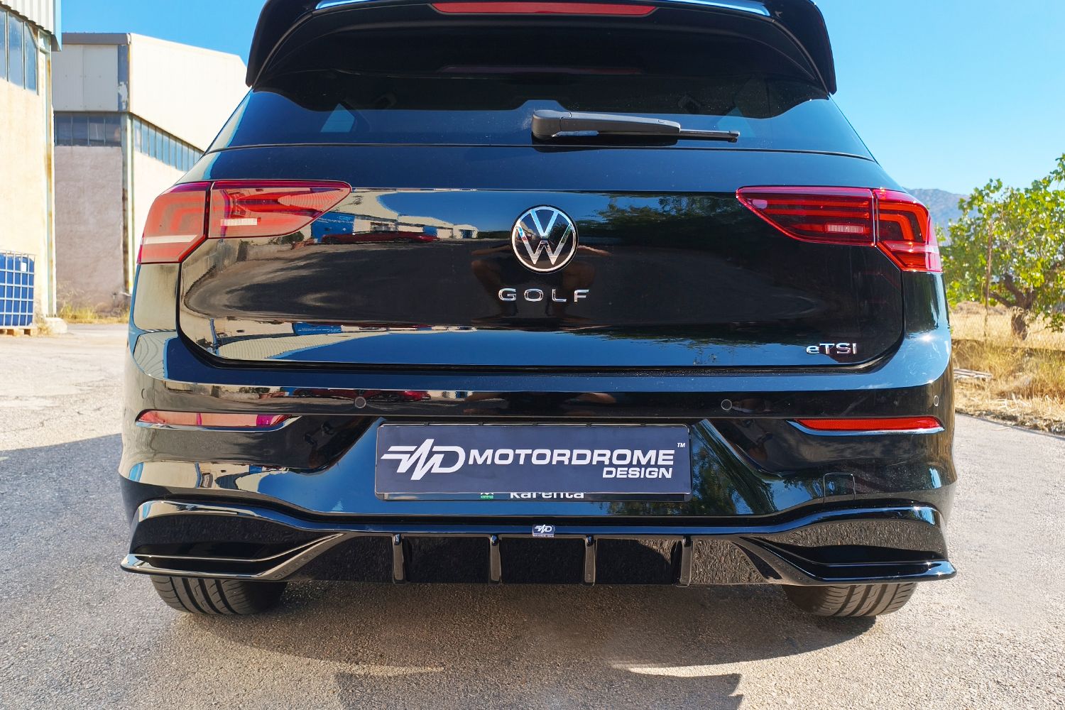 Rear diffuser suitable for Volkswagen Golf VIII (CD) 2024-present 5-door hatchback - painted (2)