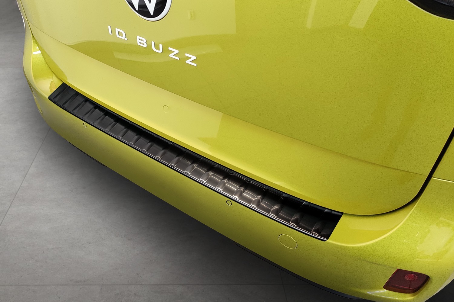 Protection de seuil de coffre convient à Volkswagen ID.Buzz 2022-présent acier inox brossé anthracite