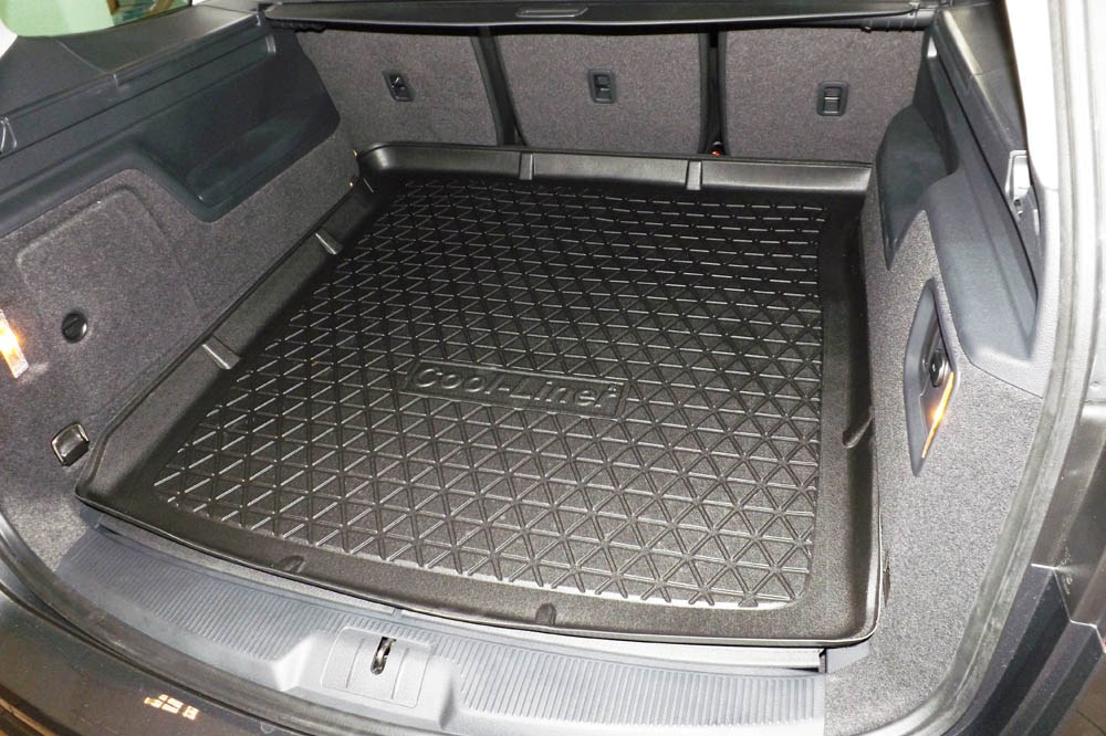 Geriffelte Kofferraumwanne für Volkswagen Sharan 2 Facelift Van Kombi 5-türer 25 