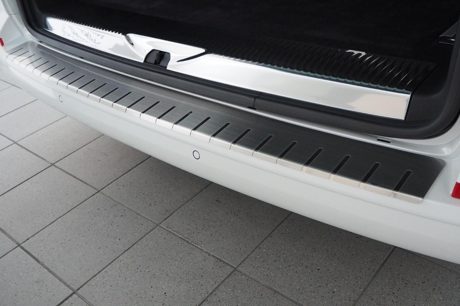 Rear bumper protector Volkswagen Transporter T6 - T6.1 2015-present stainless steel brushed