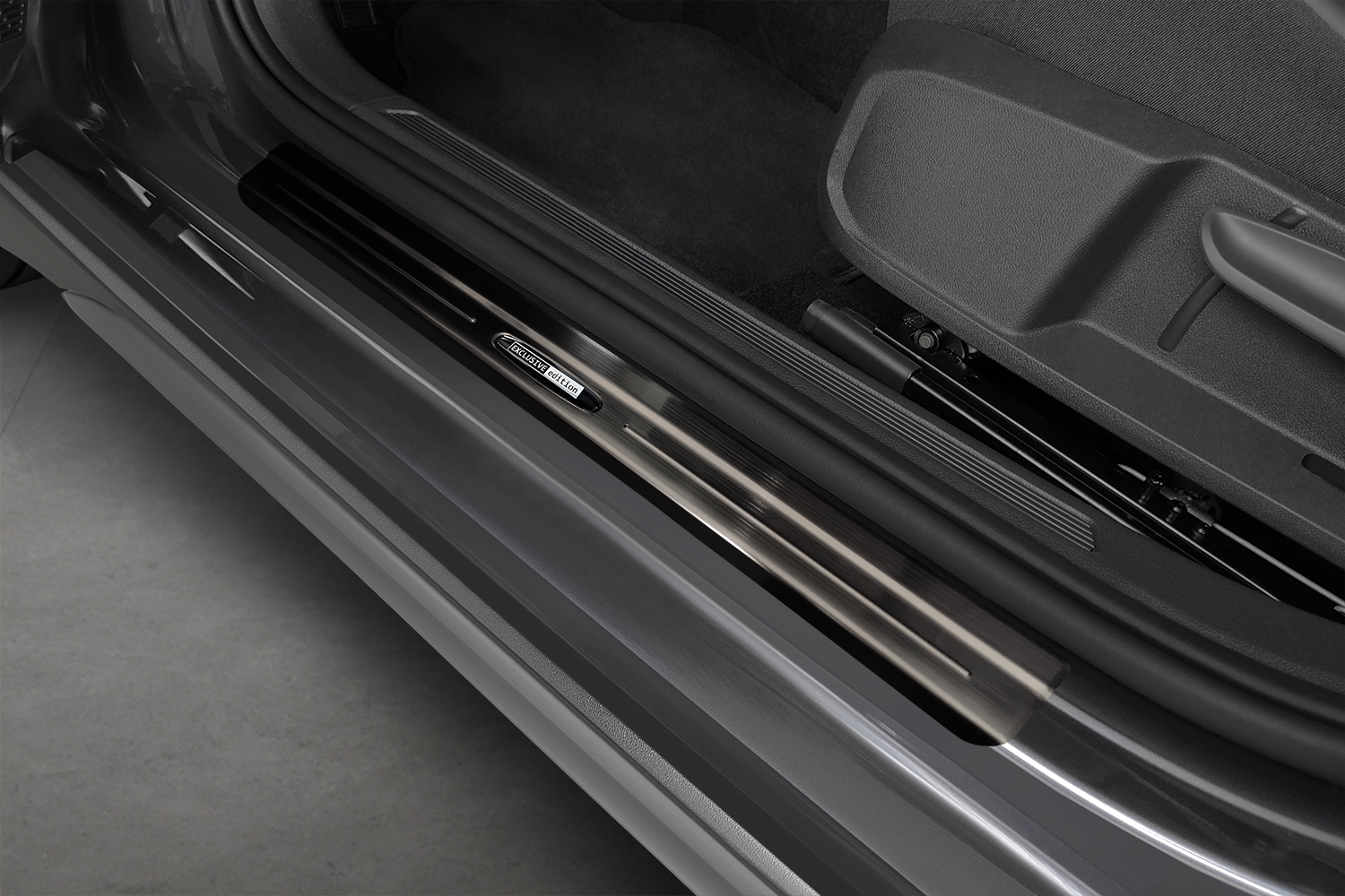 Seuils de portes Volkswagen Taigo (CS) 2021-présent acier inox brossé anthracite 4 pièces