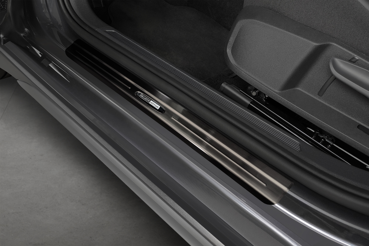 Seuils de portes convient à Volkswagen Taigo (CS) 2021-présent acier inox brossé anthracite 4 pièces