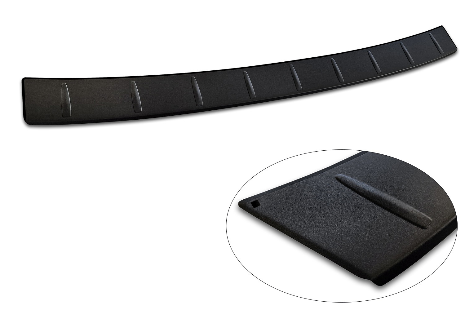 Rear bumper protector Volkswagen Tiguan III 2023-present stainless steel matt black (5) Rear bumper protector Volkswagen Tiguan III 2023-present stainless steel matt black (5)