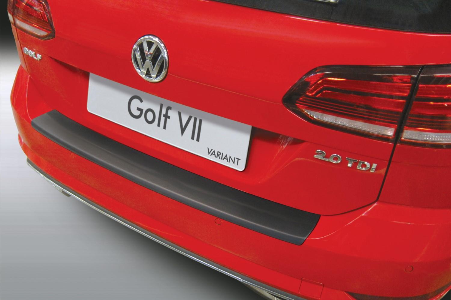 Protection de seuil de coffre convient à Volkswagen Golf VII Variant (5G) 2017-2020 break ABS - noir mat