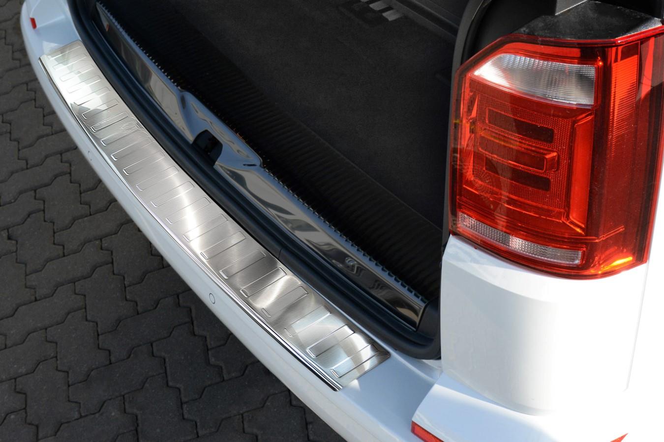 Rear bumper protector Volkswagen Transporter T6 - T6.1 2015-present stainless steel brushed