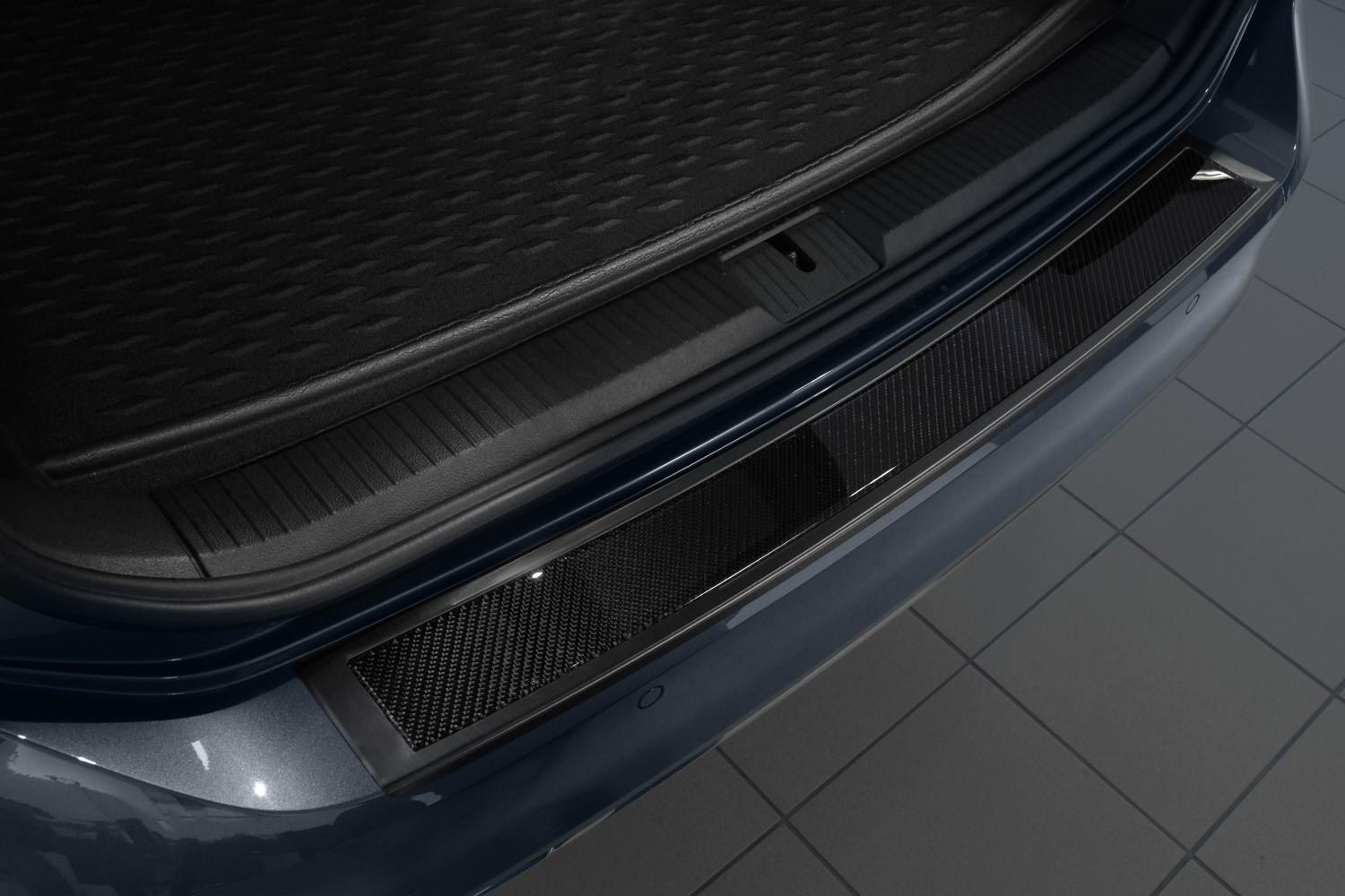 Rear bumper protector suitable for Volkswagen Passat Variant (B8) 2014-2023 wagon stainless steel anthracite - carbon
