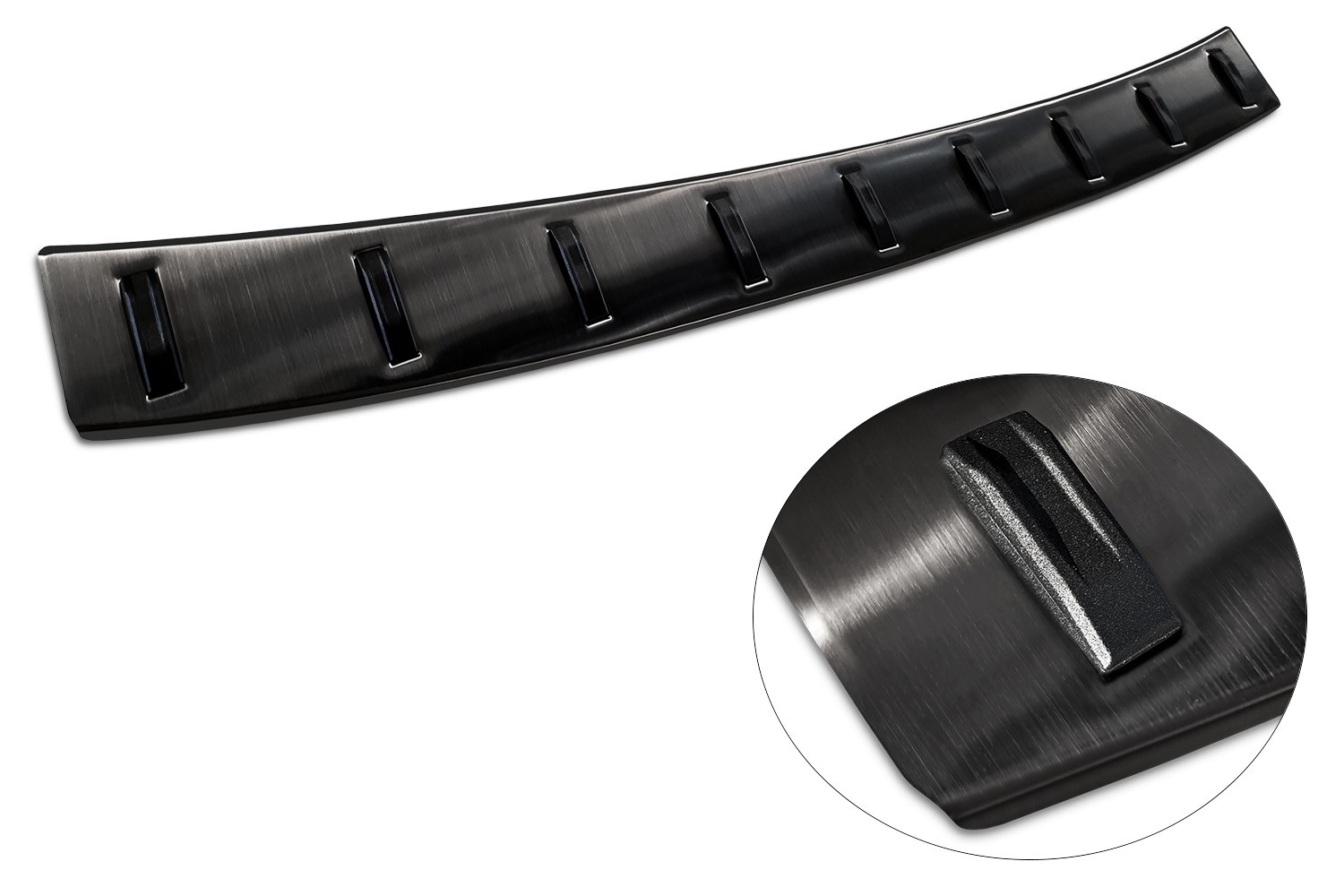 Rear bumper protector Volkswagen Golf VII Variant (5G) 2013-2017 wagon stainless steel anthracite - Strong (5)