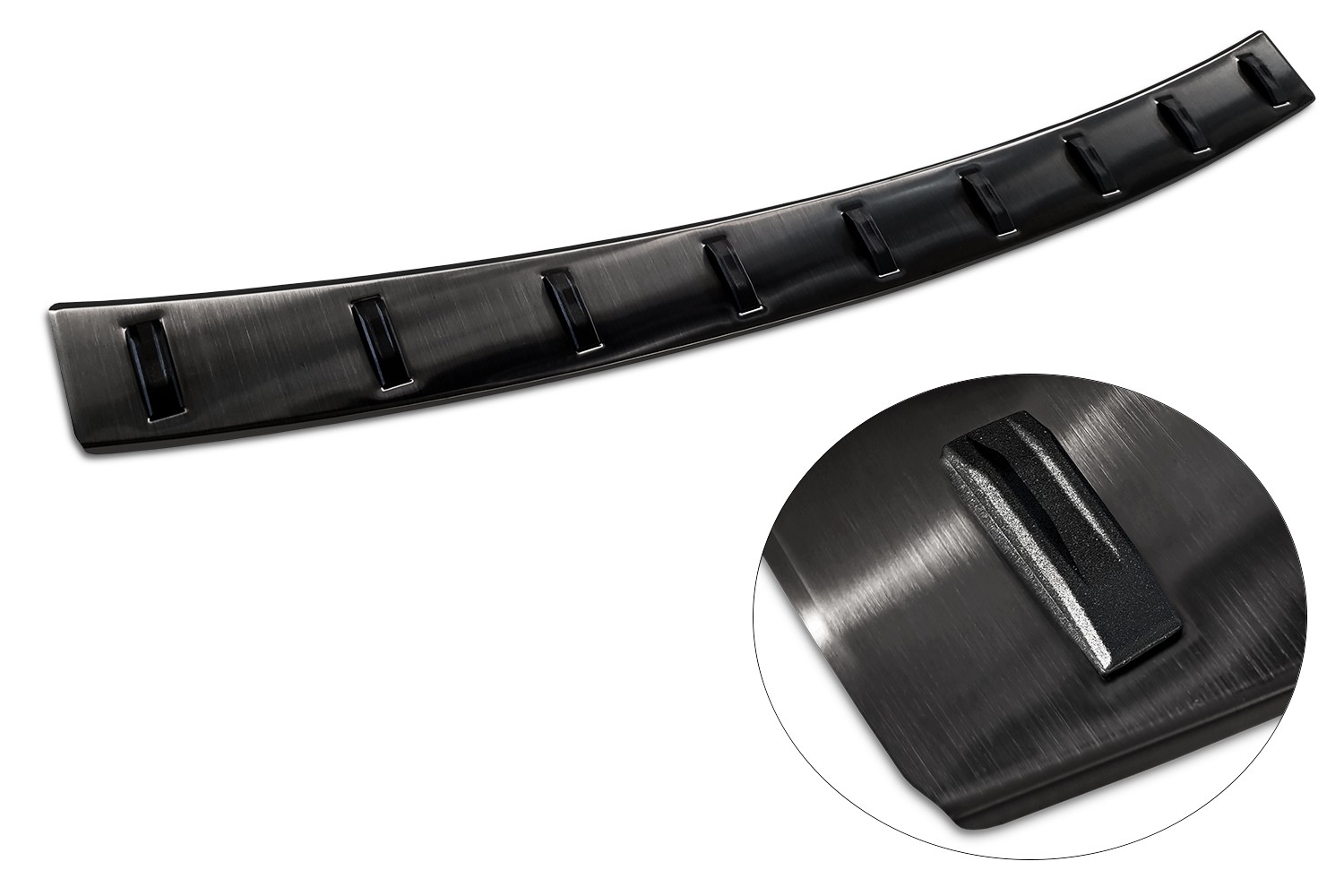 Rear bumper protector Volkswagen Golf VII (5G) 2012-2020 3 & 5-door hatchback stainless steel anthracite - Strong (5)