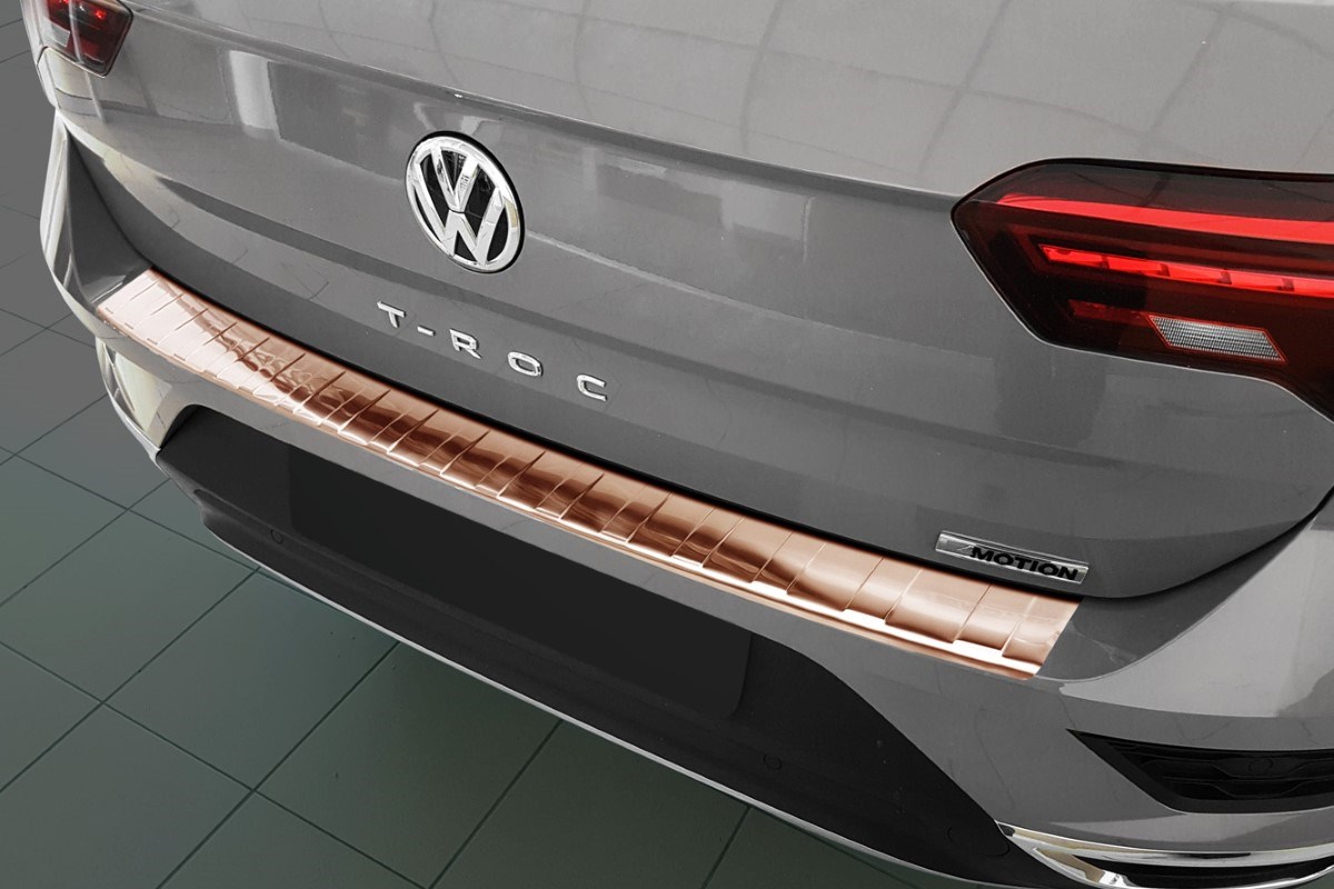 Rear bumper protector Volkswagen T-Roc (A1) 2017-present stainless steel copper look