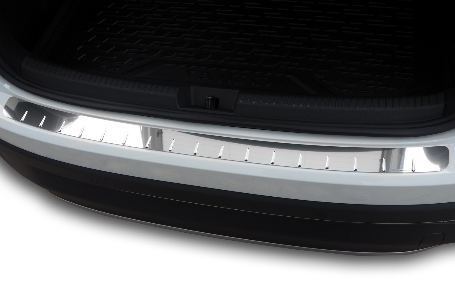 Protection de seuil de coffre convient à Volkswagen Taigo (CS) 2021-présent acier inox brillant