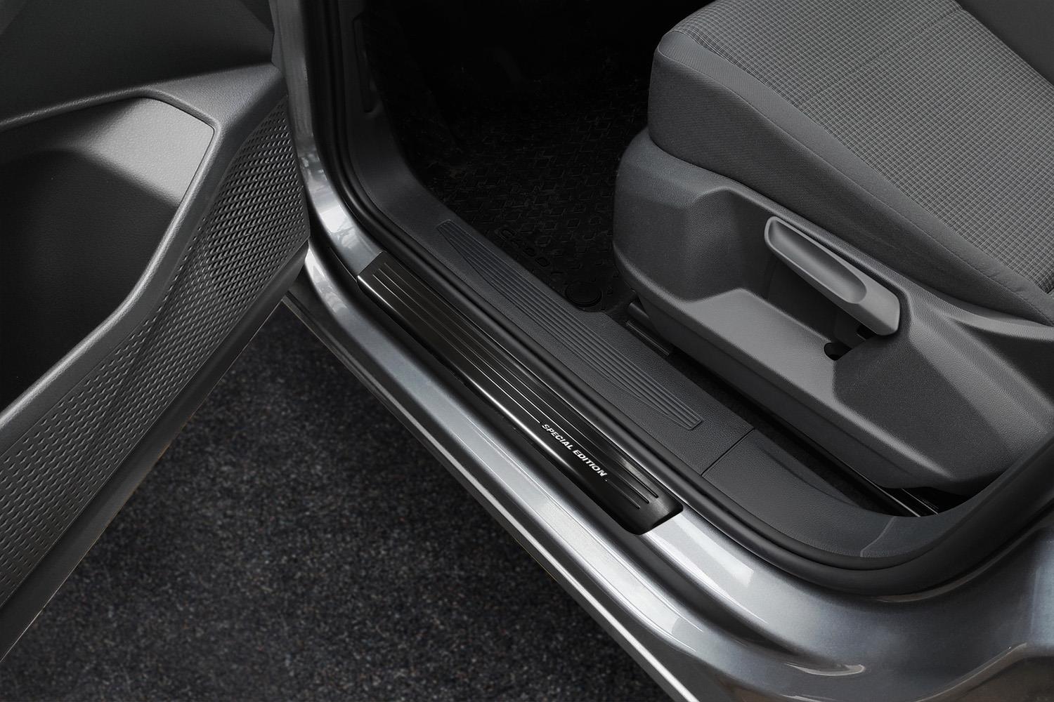 Einstiegsleisten passend für Volkswagen Caddy (SB) 2020-heute Edelstahl gebürstet anthrazit 2-teilig