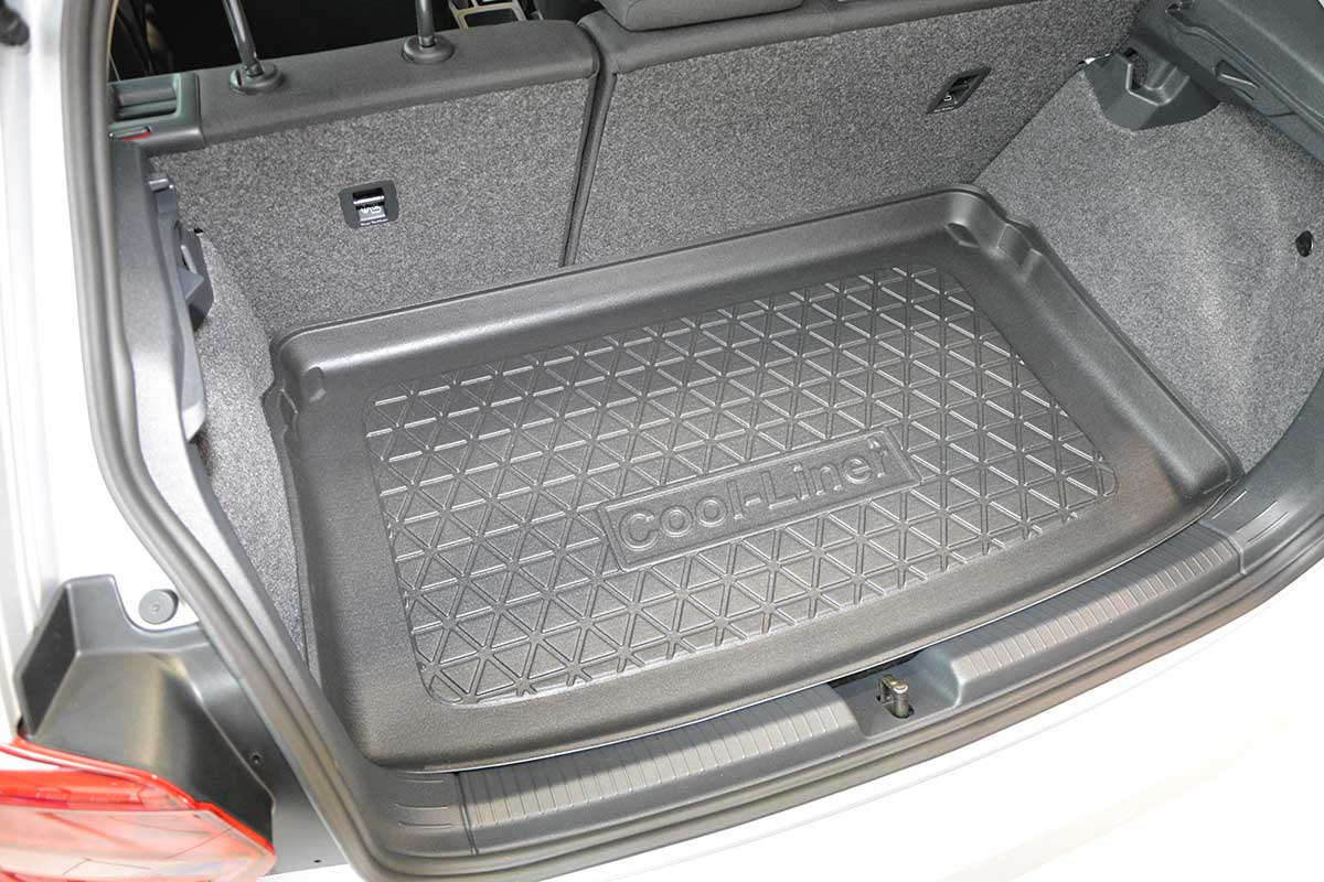 Geriffelte Kofferraumwanne für VW Volkswagen Polo Trendline 6 AW Schrägheck Hat5