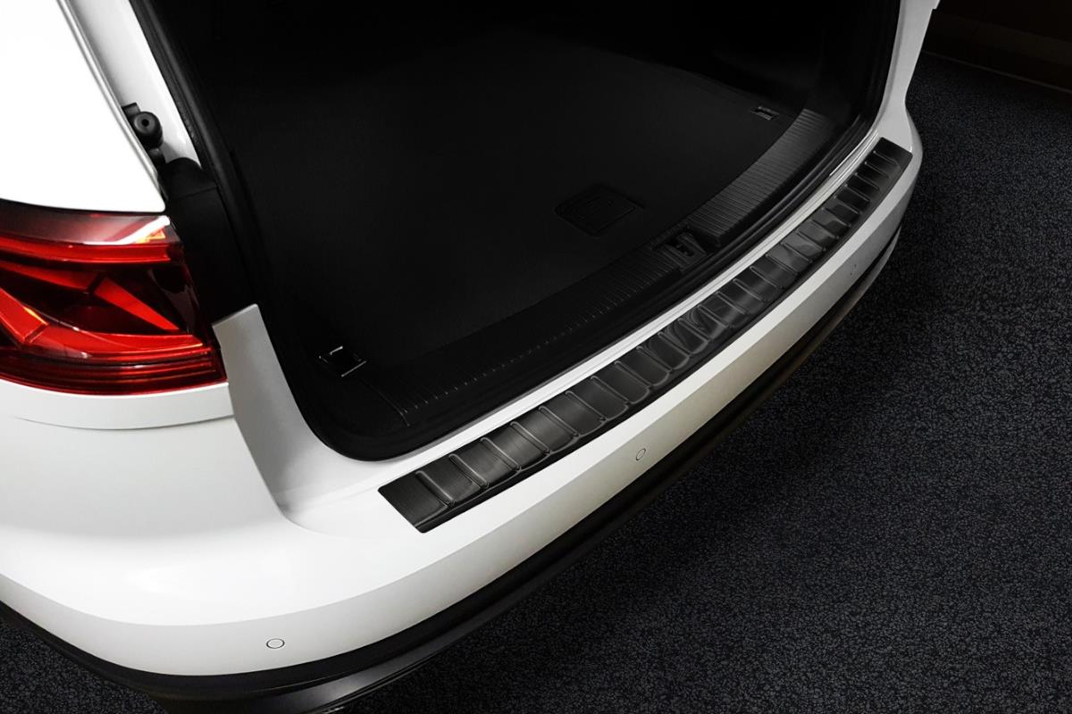 Rear bumper protector suitable for Volkswagen Touareg III (CR7) 2018-present stainless steel brushed anthracite