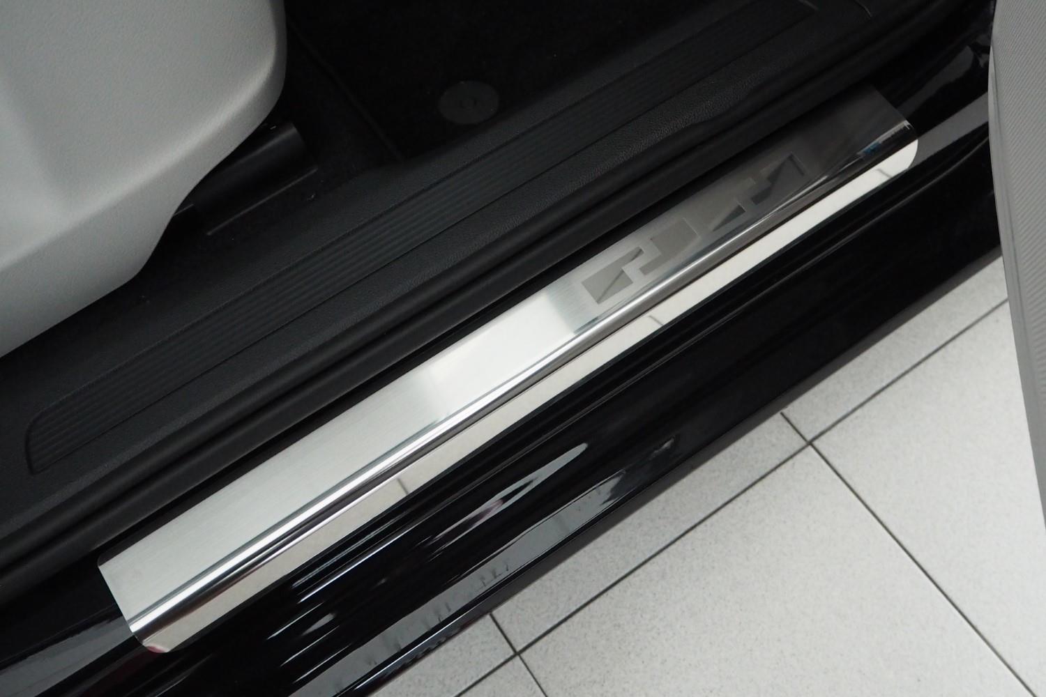 Seuils de portes convient à Volkswagen Touran (5T) 2015-présent acier inox brossé