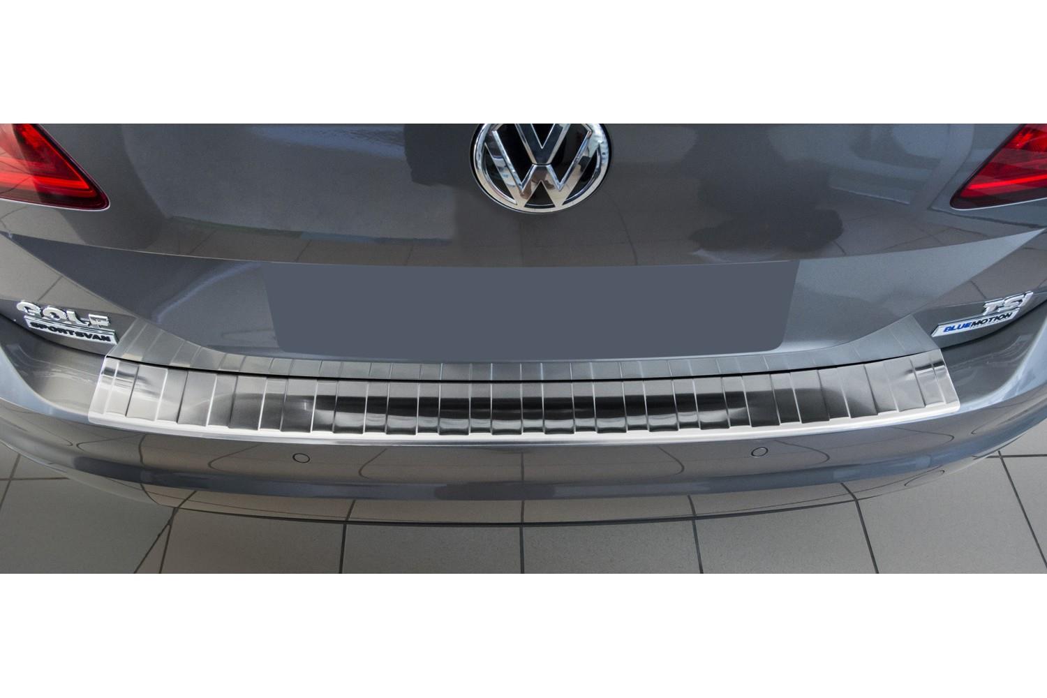 Volkswagen Golf VII Sportsvan (5G) 2014-> rear bumper protector stainless steel (VW8GOBP) (3)